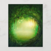 魅惑されたグリーン結婚フォレストの写真日付を保存 (裏面)