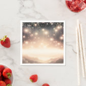 魅惑されたスカイツリーの輝く星と雲 スタンダードカクテルナプキン (インサイチュ)