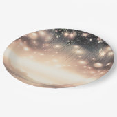 魅惑されたスカイツリーの輝く星と雲 ペーパープレート (アングル)