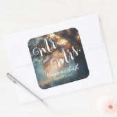 魅惑されたフォレストオークツリーフェアリー結婚ライト スクエアシール (封筒)