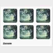 魅惑されたフォレストオークツリーフェアリー結婚ライト スクエアシール (シート)