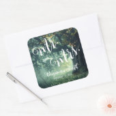 魅惑されたフォレストオークツリーフェアリー結婚ライト スクエアシール (封筒)