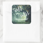 魅惑されたフォレストオークツリーフェアリー結婚ライト スクエアシール (バッグ)