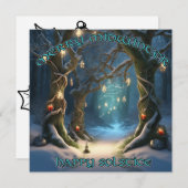 魅惑されたフォレスト至パスの挨拶プリント シーズンカード (正面/裏面)