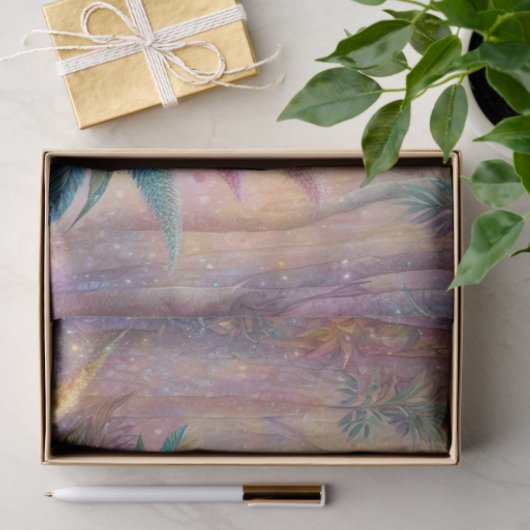 魅惑されたフローラ林の切り離しユニコーン 薄葉紙 (ギフト)