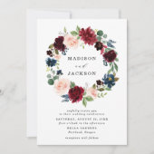 魅惑されたフローラ |リース結婚式招待状 招待状 (正面)