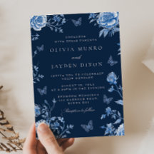 魅惑されたミッドナイトヴィンテージ結婚フローラ