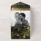 魅惑されたヴィンテージお洒落フォレスト結婚ウッズ オールインワン招待状 (外側)