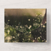 魅惑されたヴィンテージお洒落フォレスト結婚ウッズ オールインワン招待状 (裏面)