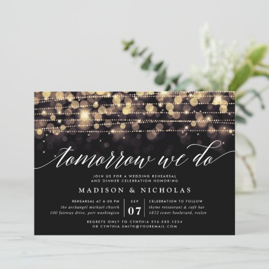 魅惑された夕べ |リハーサルディナー招待状 招待状 (スタンド正面)