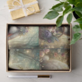 魅惑された森のフローラファンタジーウサギのデカップリ 薄葉紙 (ギフト)