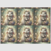 魅惑された森のフローラファンタジーウサギのデカップリ 薄葉紙 (正面)