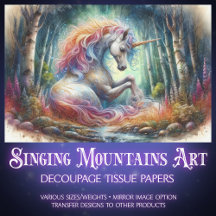 魅惑された森の切り離しの平和なユニコーン