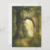 魅惑された森の結婚アーチ 招待状 (裏面)