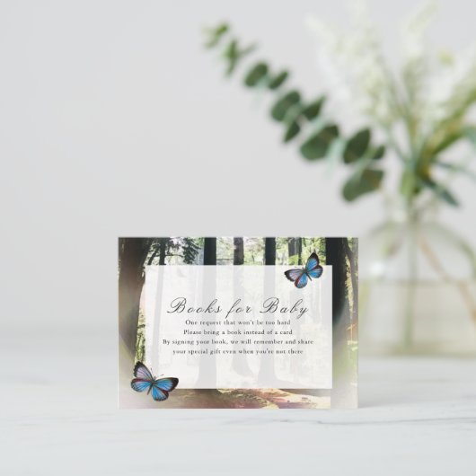 魅惑された森の赤ちゃんシャワーベビー エンクロージャーカード (スタンド正面)