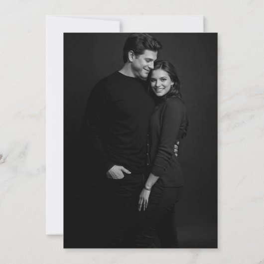 魅惑された森ムーディウッドランド結婚写真 セーブザデート (裏面)