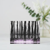 魅惑された森林の影と踊り花びら ポストカード (スタンド正面)