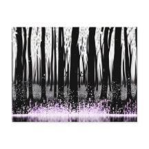 魅惑された森林の影と踊り花びら