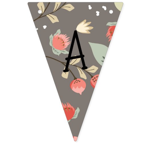 魅惑された森林動物のパーソナライズされた誕生日 バンティングフラッグ (第3の旗)