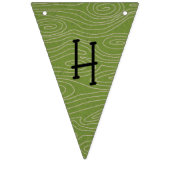 魅惑された森林動物のパーソナライズされた誕生日 バンティングフラッグ (第2の旗)