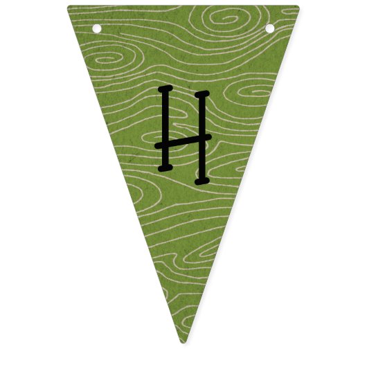 魅惑された森林動物のパーソナライズされた誕生日 バンティングフラッグ (第2の旗)