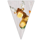 魅惑された森林動物のパーソナライズされた誕生日 バンティングフラッグ (第1の旗)