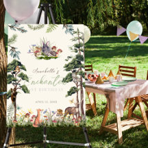 魅惑された森林動物クリーム誕生日歓迎