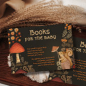 魅惑された森林浴の動物が本を持ってベビー エンクロージャーカード