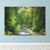 魅惑された森林道 キャンバスプリント (インサイチュ (ウッドフロア))