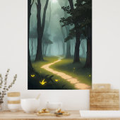 魅惑された森林道 ポスター (キッチン)