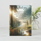 魅惑された森結婚の山の写真 サンキューカード (スタンド正面)