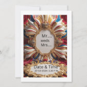 魅惑された王室の結婚式招待状 招待状 (正面)