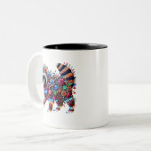 魅惑された白熱［赤熱］光を放つラクーン ツートーンマグカップ (正面左)