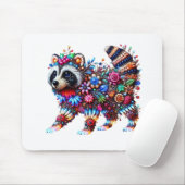 魅惑された白熱［赤熱］光を放つラクーン マウスパッド (マウス)