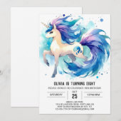 魅惑された編集可能な馬誕生日 招待状 (正面/裏面)