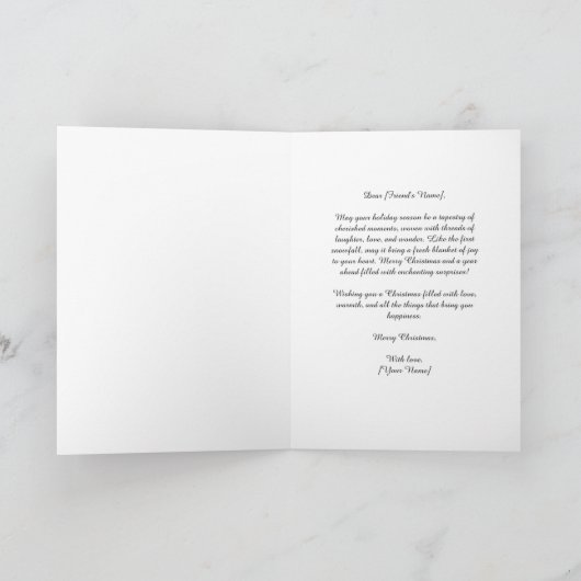 魅惑された花模様:民俗学のインスパイアクリスマス シーズンカード (内部)