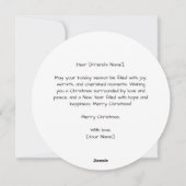 魅惑された花模様：民俗学のインスパイアクリスマス シーズンカード (裏面)