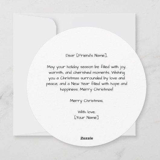 魅惑された花模様:民俗学のインスパイアクリスマス シーズンカード (裏面)