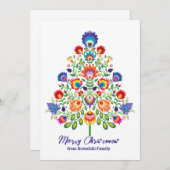 魅惑された花模様：民俗学のユレタイドのタペストリー シーズンカード (正面/裏面)