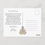 魅惑された花模様：民俗学のユレタイドのタペストリー ポストカード (裏面)