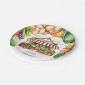 魅惑された野菜農家市場誕生日 ペーパープレート (アングル)