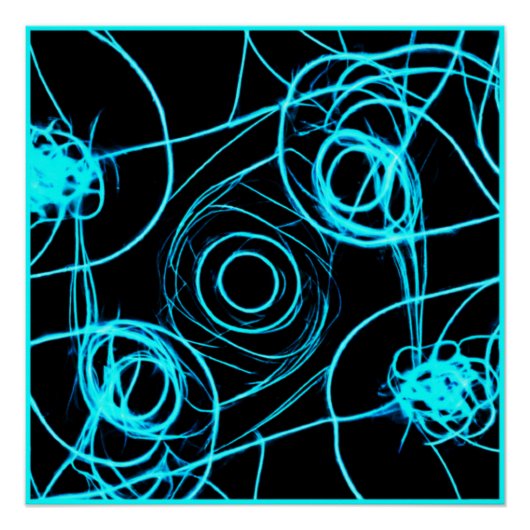 魅惑するネオンパターンアート ポスター (正面)