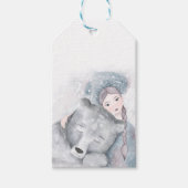 魅惑のおとぎ話のようなクマと女の子のフェスティバル ギフトタグ (正面)