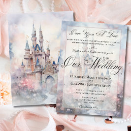 魅惑のおとぎ話の城結婚我々 招待状