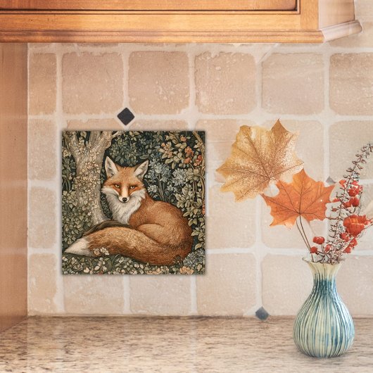 魅惑のおとぎ話の森のキツネ タイル