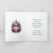 魅惑のおとぎ話の森のパーソナライズされたクリスマス カード (内部)