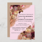 魅惑のおとぎ話ボホワイルドフラワー結婚ズ 招待状 (正面/裏面)