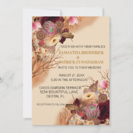 魅惑のおとぎ話ボホワイルドフラワー結婚ズ 招待状