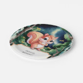 魅惑のかわいいリス誕生日 ペーパープレート (アングル)