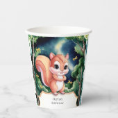 魅惑のかわいいリス誕生日 紙コップ (正面)